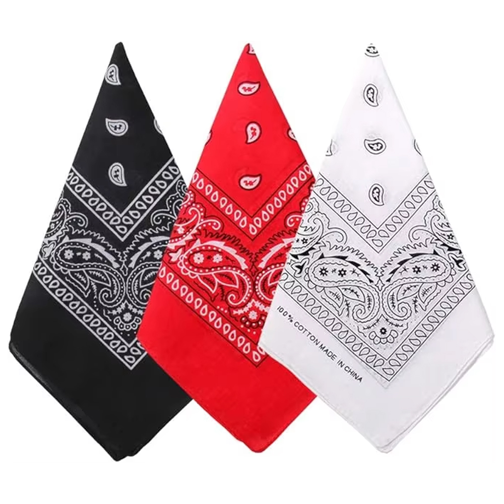 Hip Hop Cowboy Paisley Scarf L - đánh giá và giá Bandana Blank White