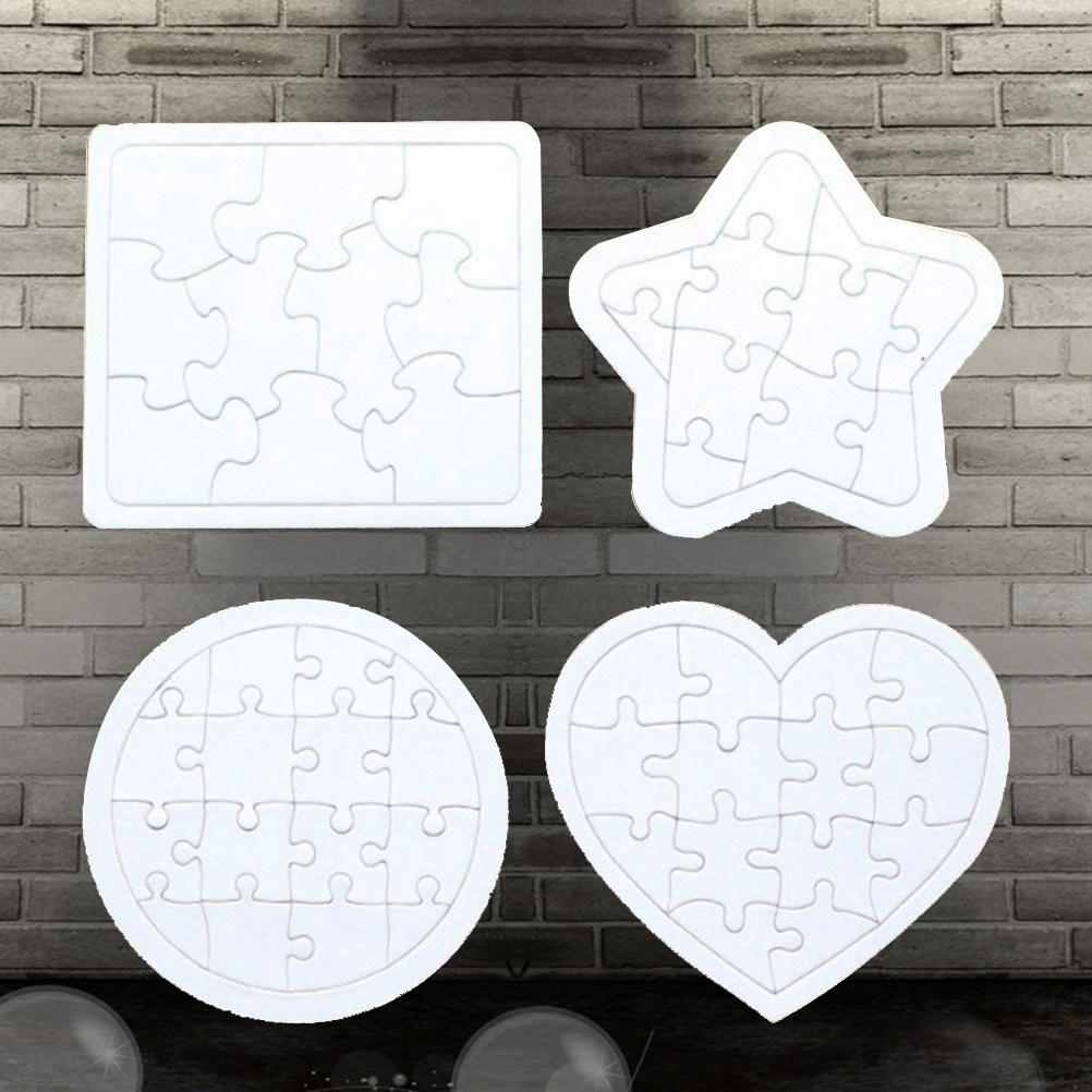 4Pcs Blank Jigsaw Puzzles Kids - đánh giá và giá Puzzle Blank White