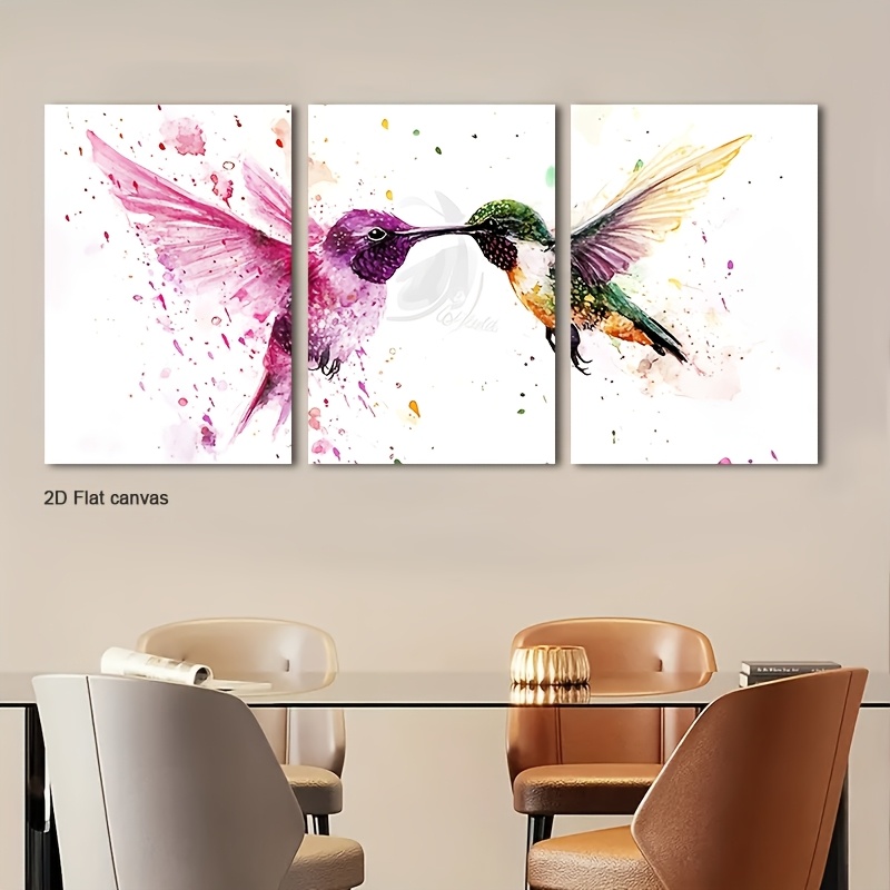 Frameless Canvas 3pcs Watercol - đánh giá và giá Canvas Wrap Ready