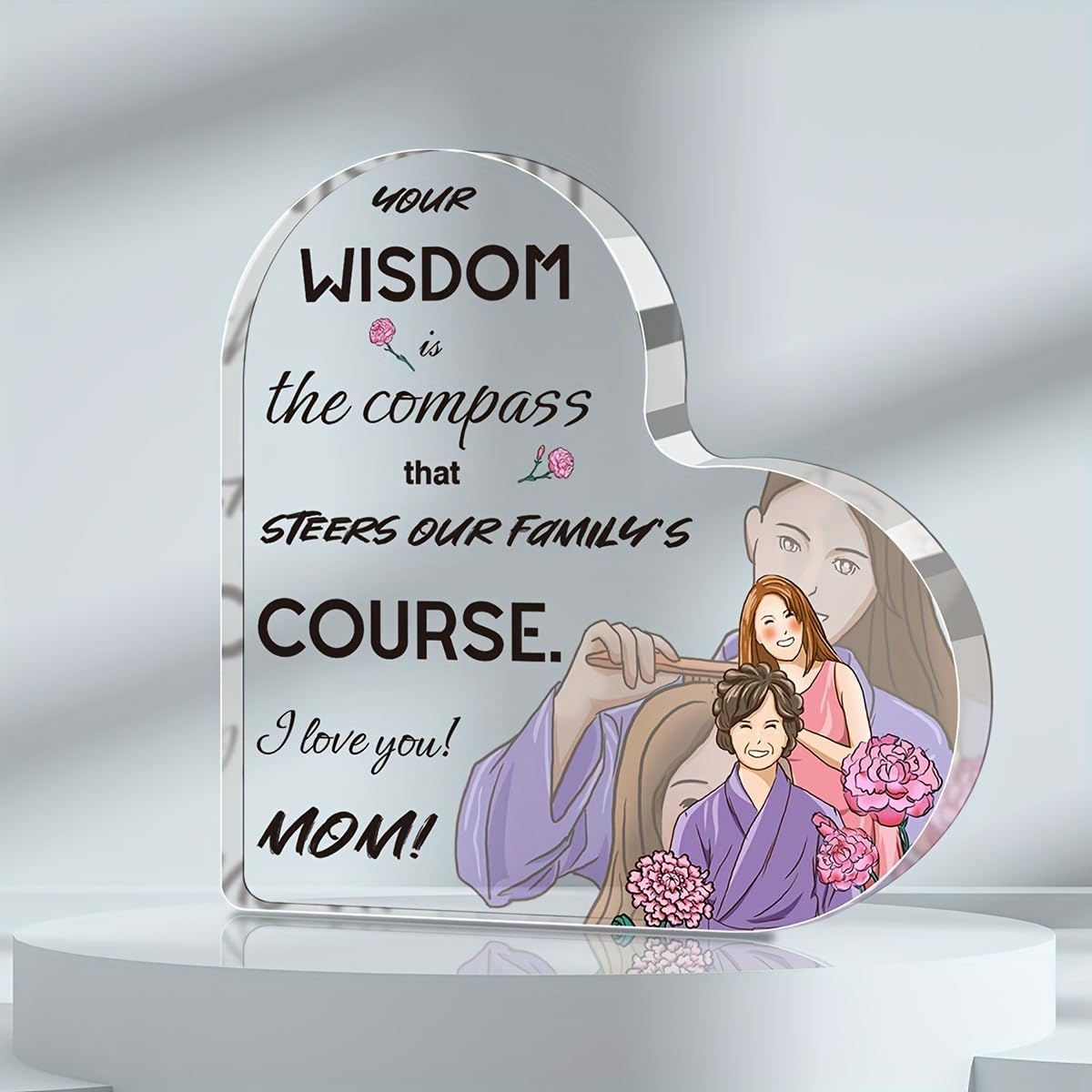 Family Heart Shape Acrylic Pla - đánh giá và giá Photo Acrylic Block