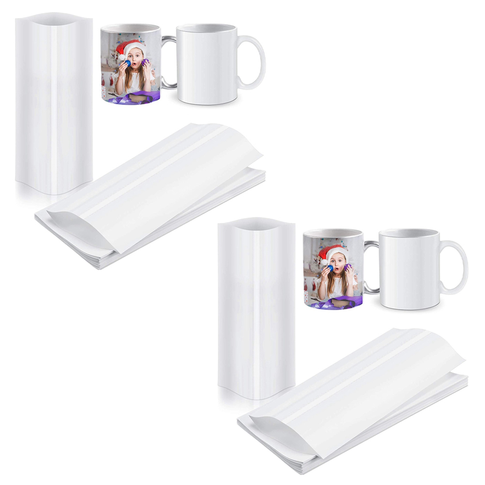 A74E-140Pcs Sublimation Shrink - đánh giá và giá Sublimation Mug White