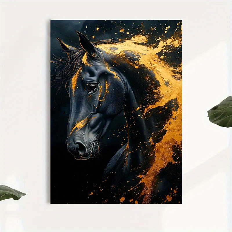 1pc Elegant Black Horse Canvas - đánh giá và giá Canvas Wrap Ready